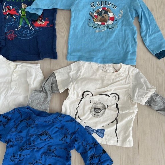 Set of 7 Boy's Toddler Long Sleeve Shirts  Tops 12-24 Months - Picture 3 of 3